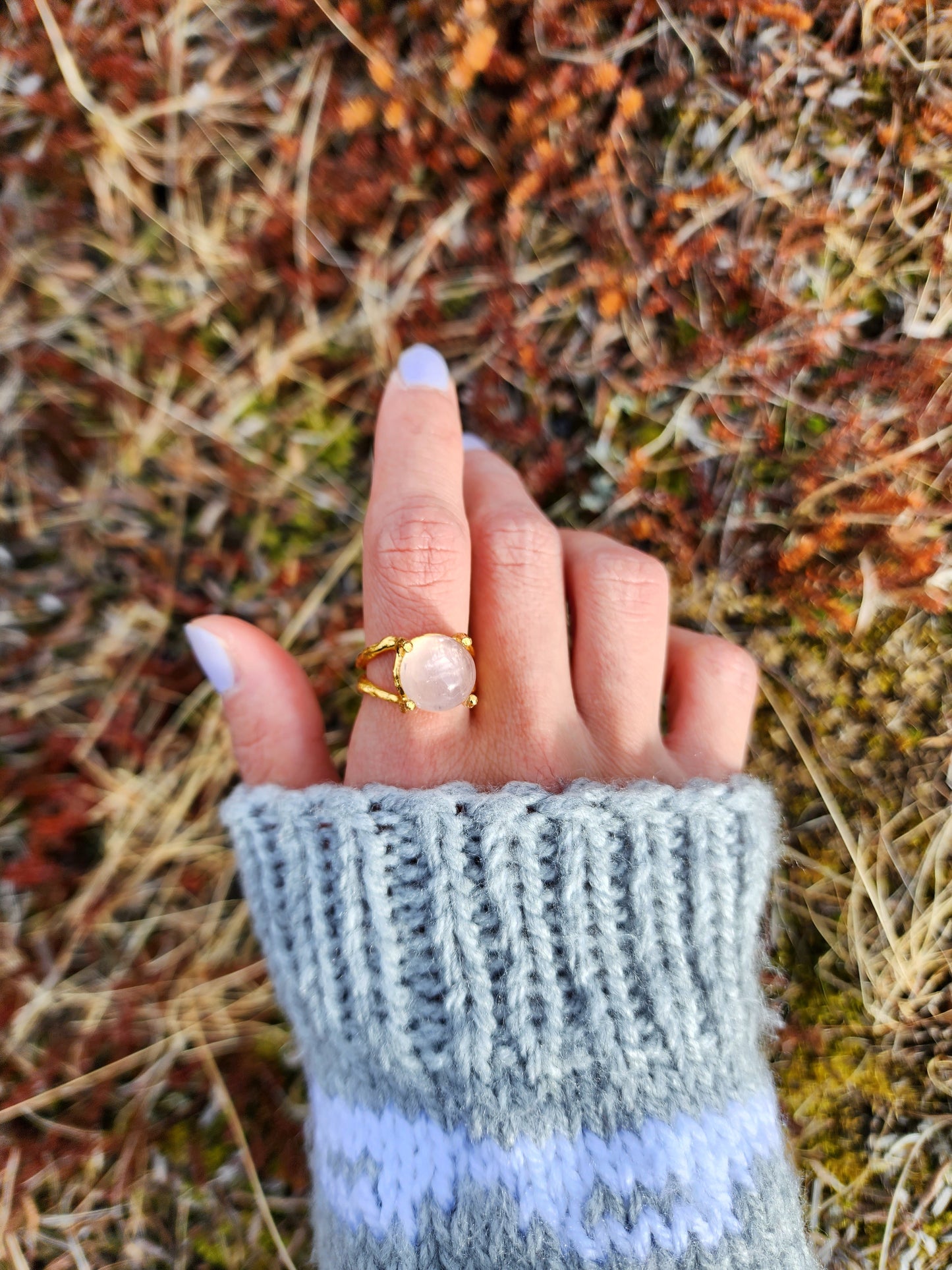 Rose Quartz Gemstone Ring