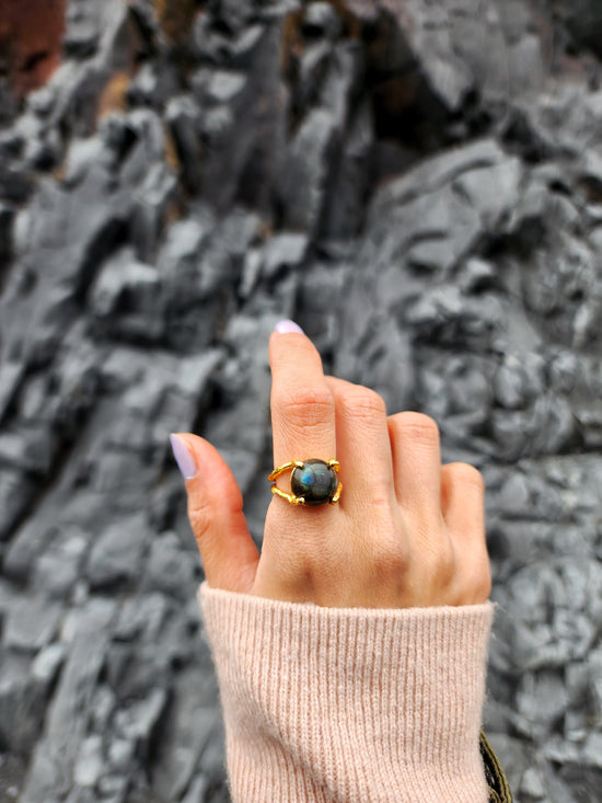 Labradorite Gemstone Ring