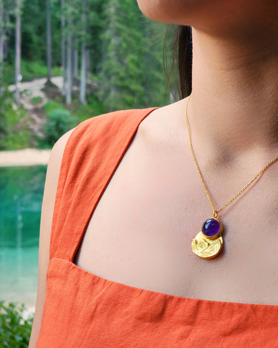 Amethyst Mountain Necklace - Gold Vermeil