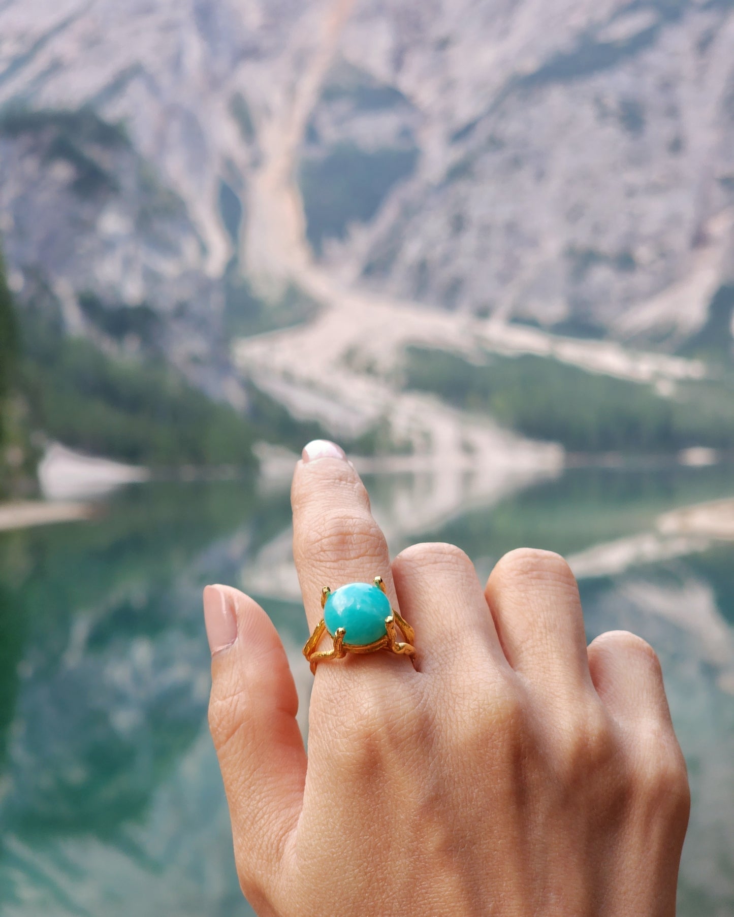 Amazonite Gemstone Ring