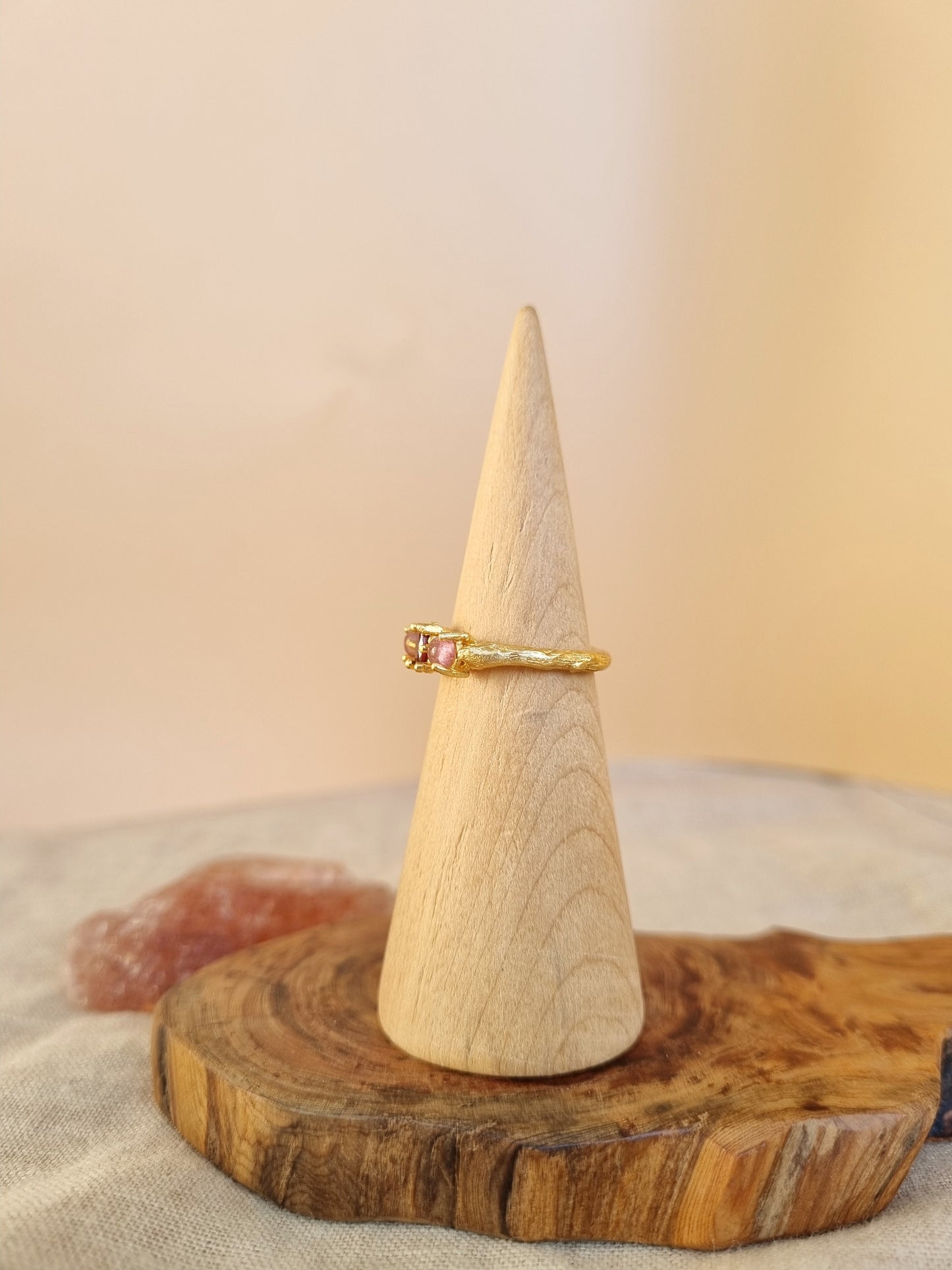 Astra Triple Gemstone Ring - Amethyst or Garnet