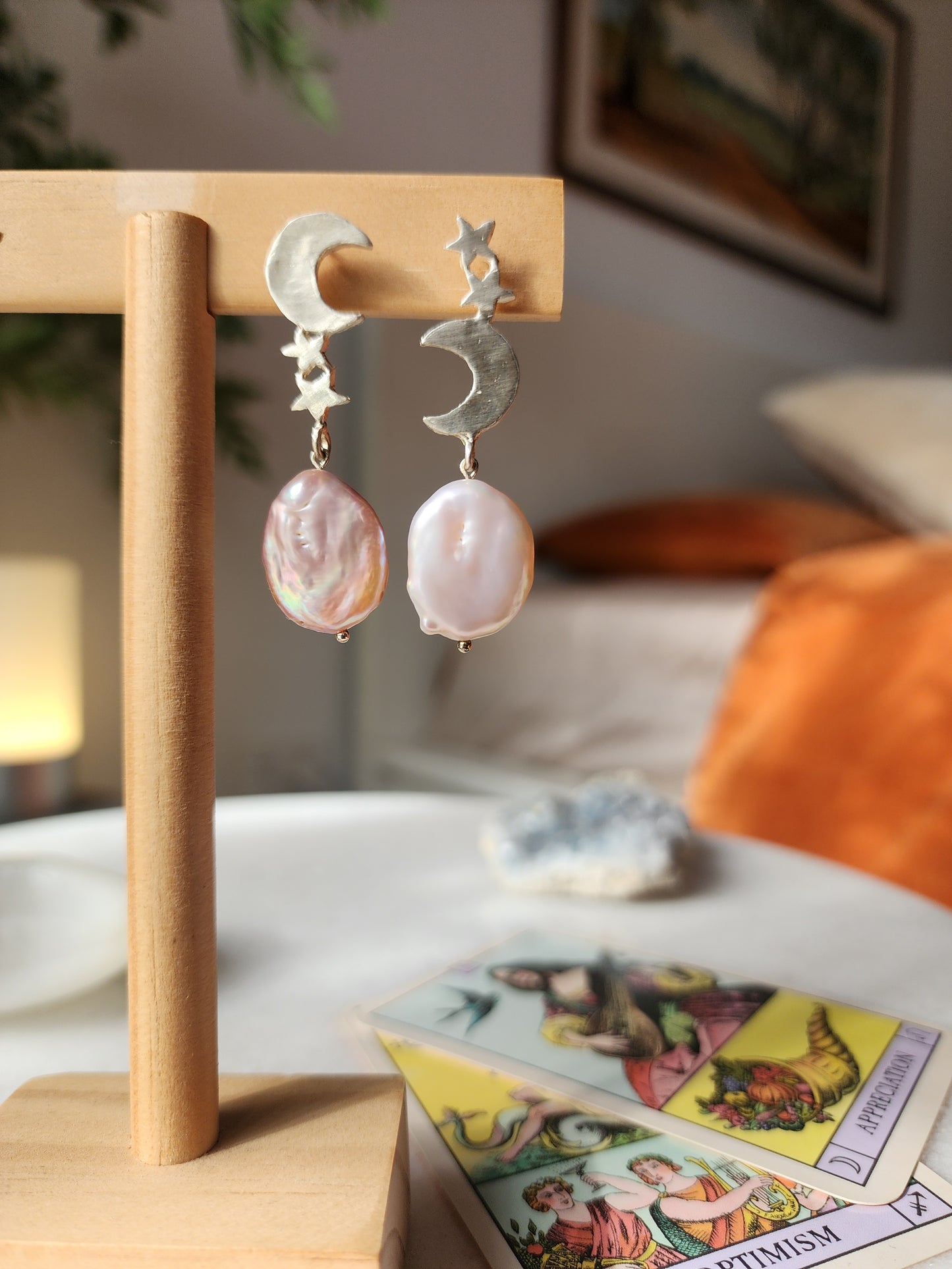 Pink Aurora Galaxy Earrings