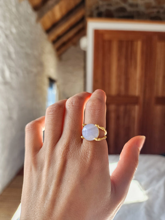 Blue Lace Agate Ring