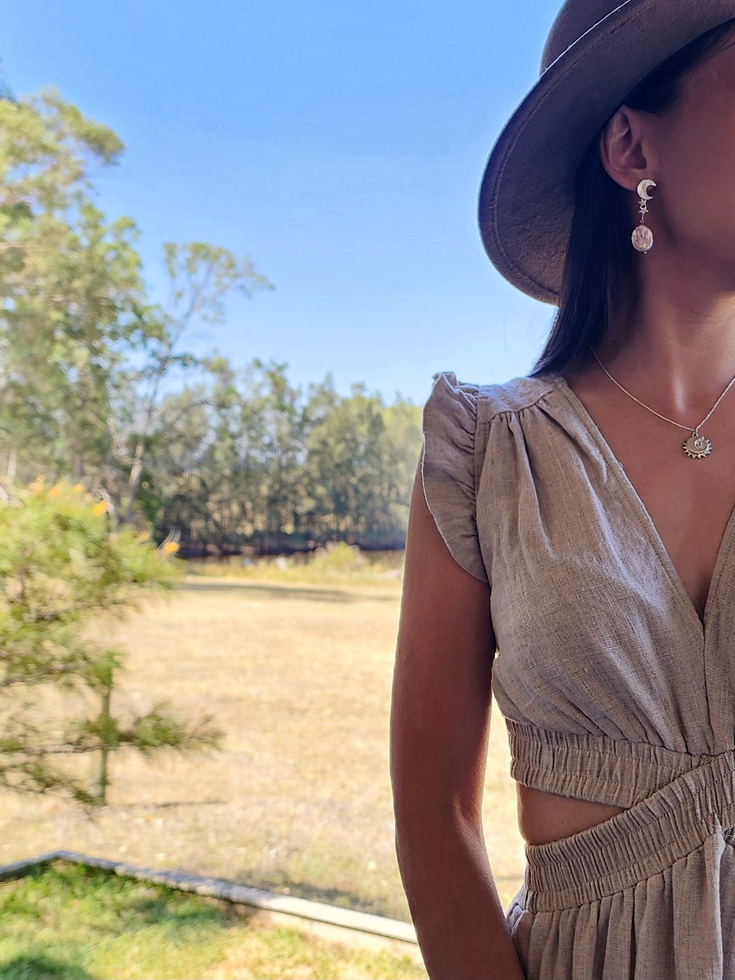 Pink Aurora Galaxy Earrings