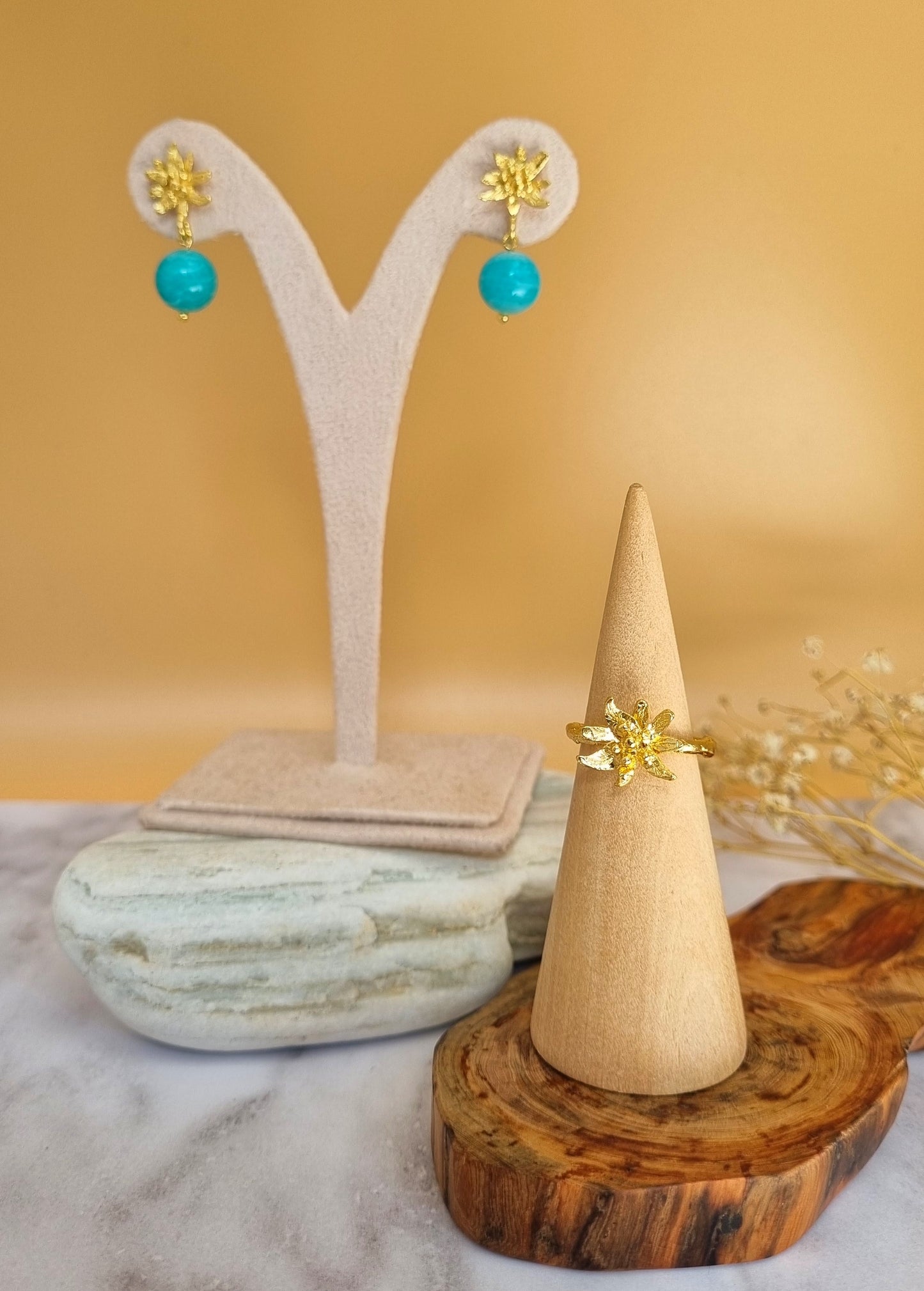 Amazonite Alpine Earrings - Gold Vermeil