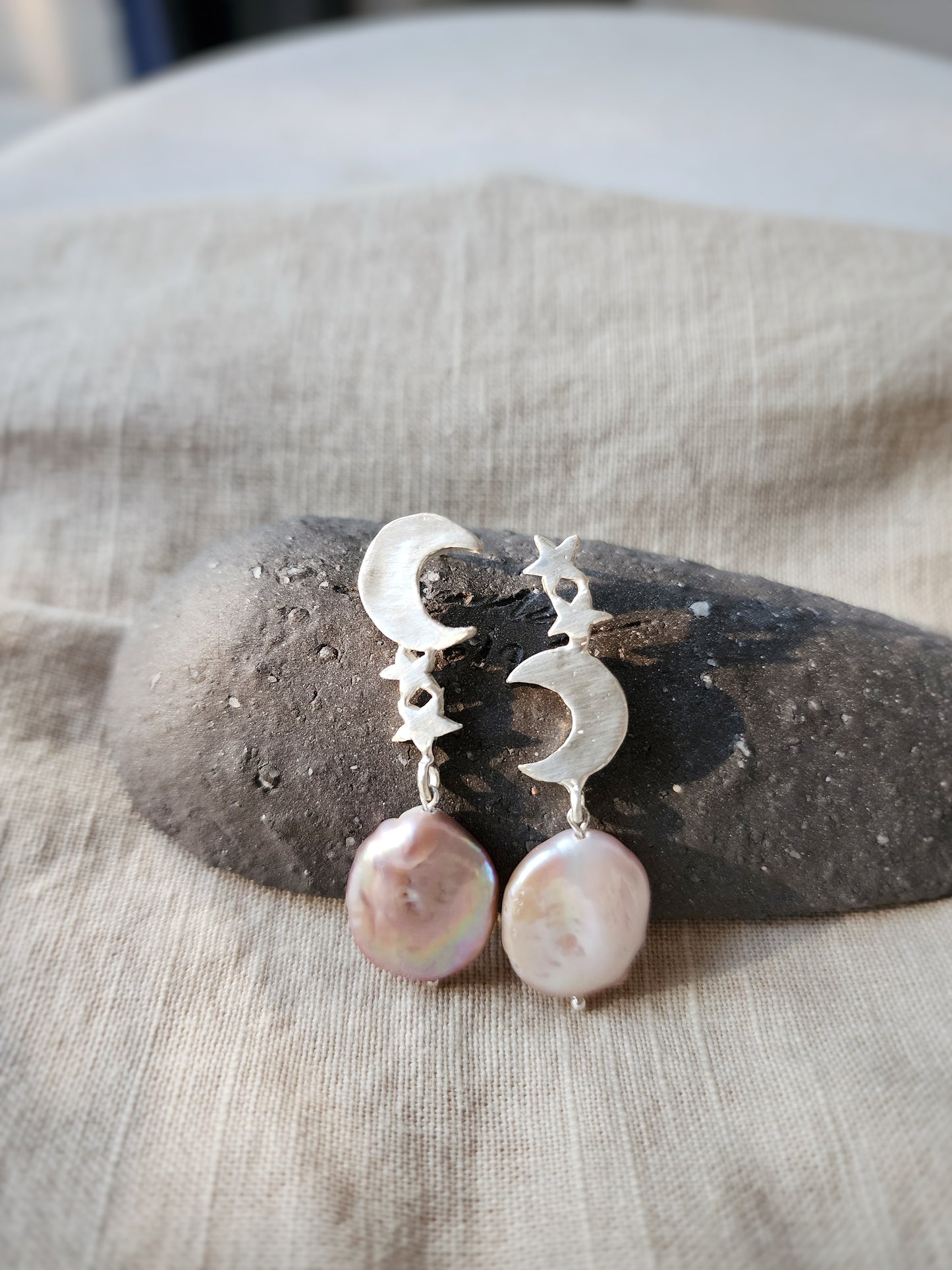 Pink Aurora Galaxy Earrings