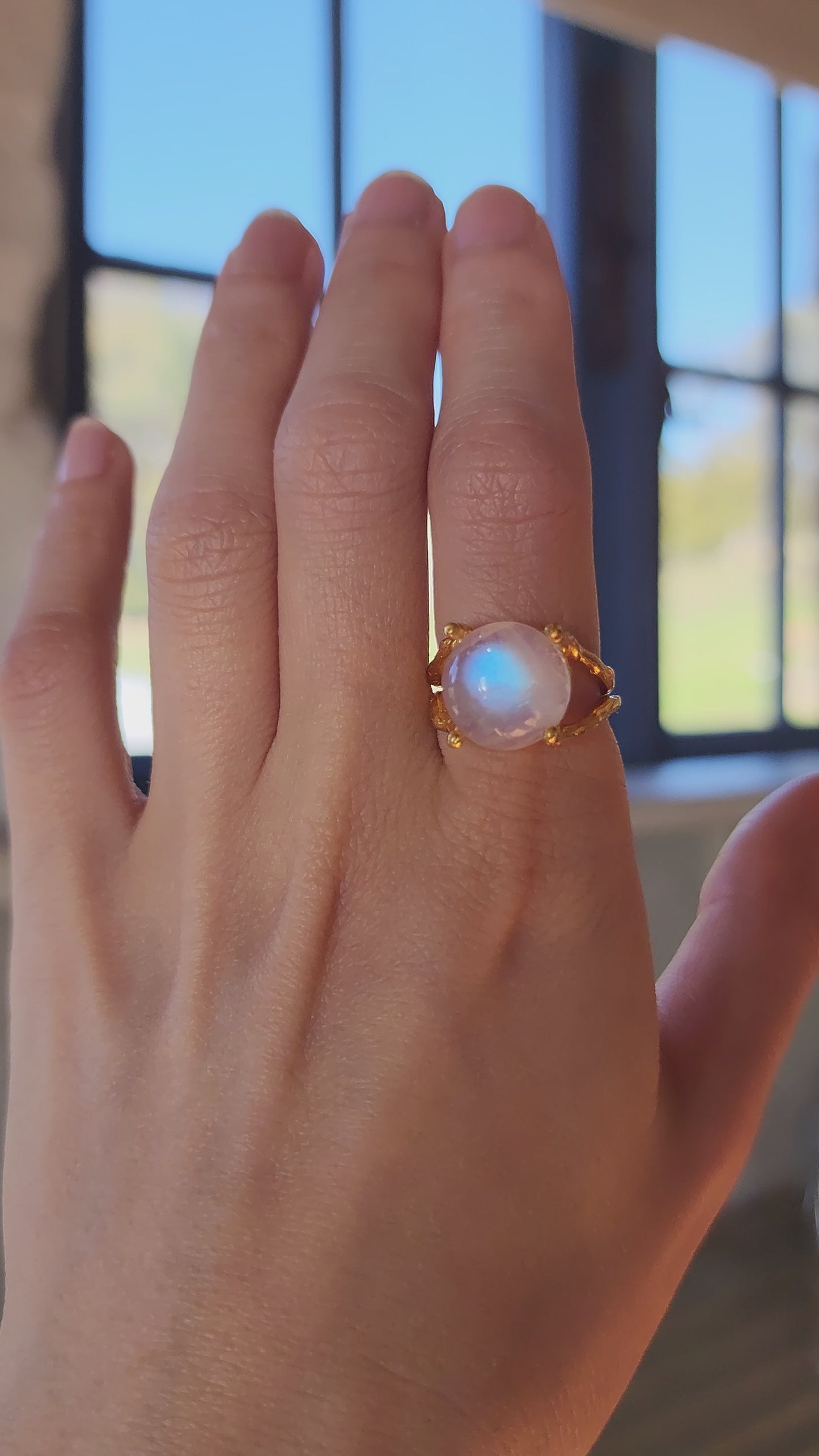 Load and play video in Gallery viewer, Moonstone Ring
