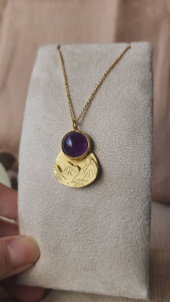 Load and play video in Gallery viewer, Amethyst Mountain Necklace
