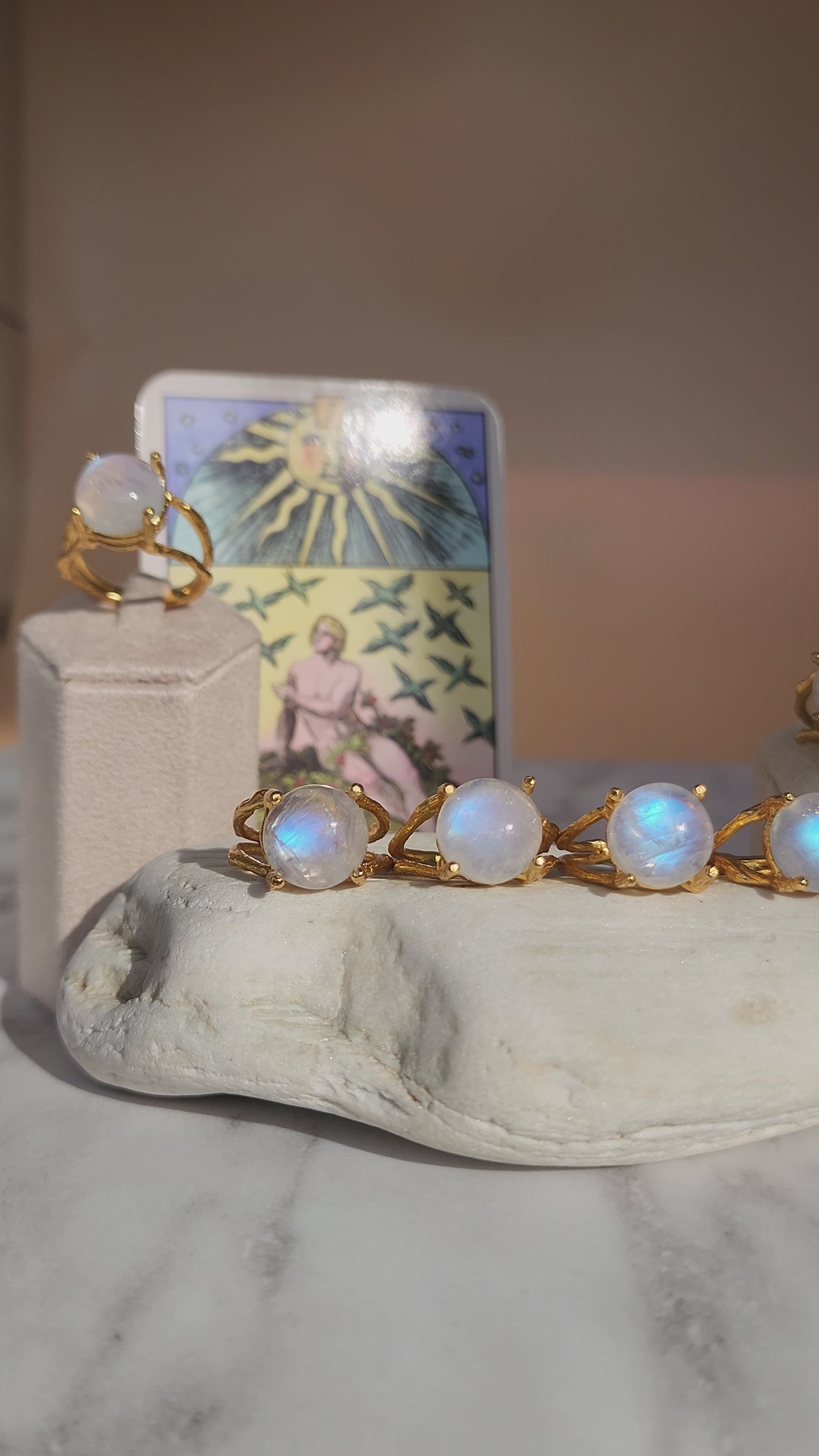 Load and play video in Gallery viewer, Moonstone Ring

