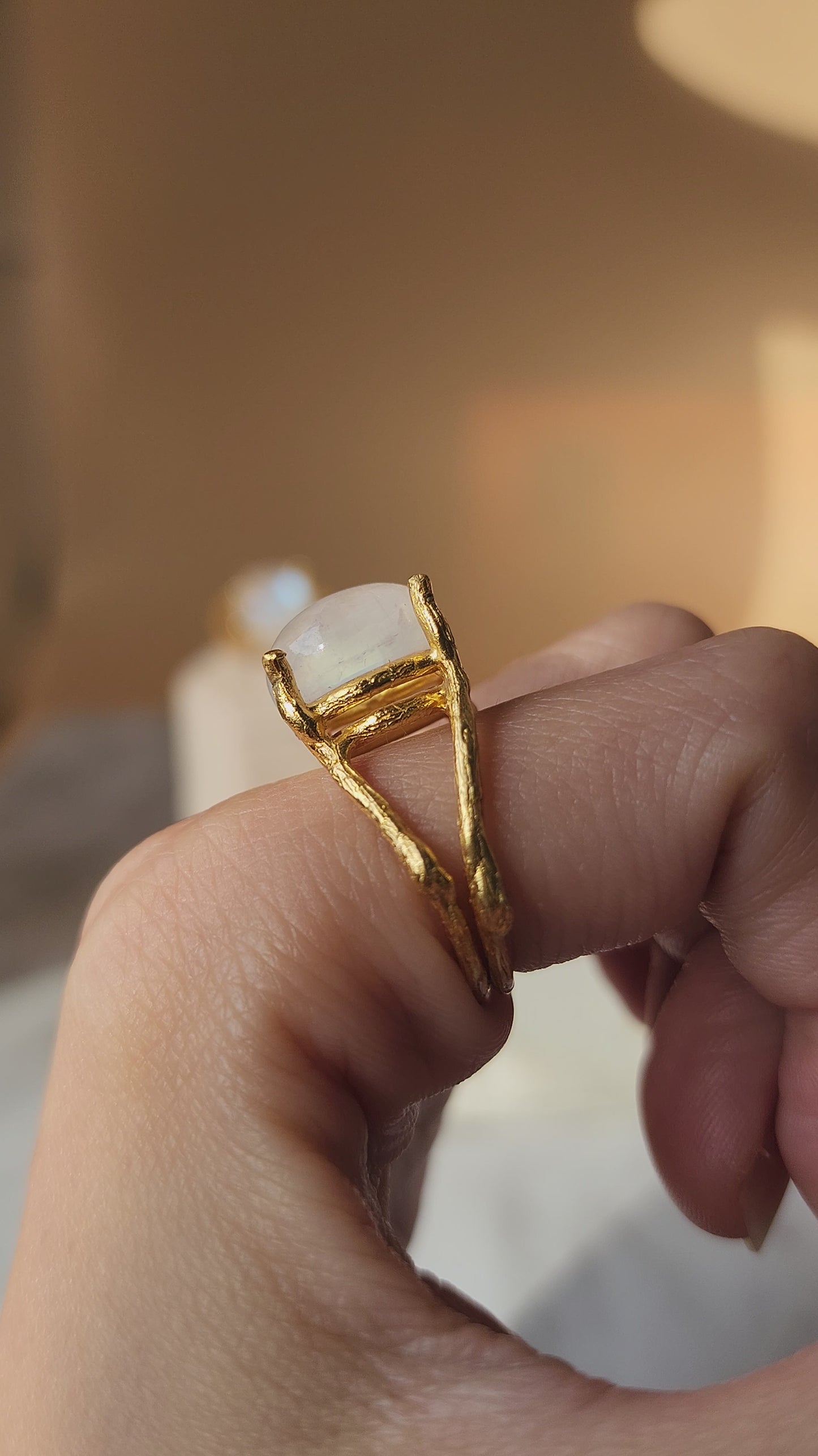 Load and play video in Gallery viewer, Moonstone Ring

