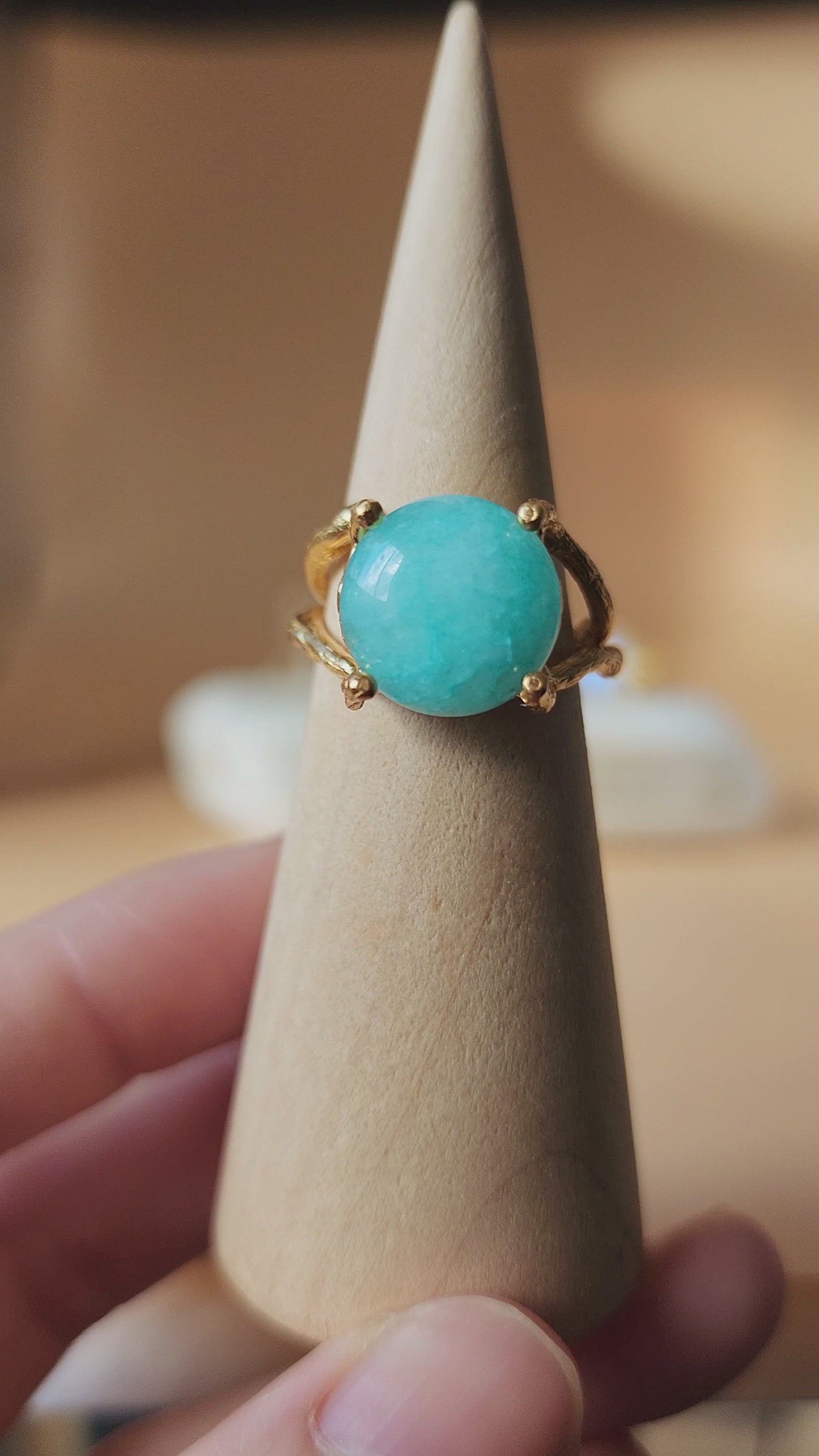 Load and play video in Gallery viewer, Amazonite Ring

