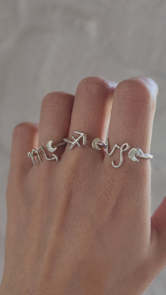 Load and play video in Gallery viewer, Astrology Sign Ring
